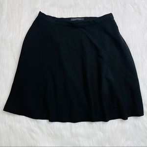 Elie Tahari Black High Waist A Line Skater Skirt